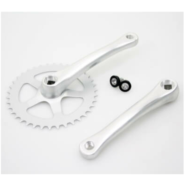Cortina crankstel 38t Azero Zilver