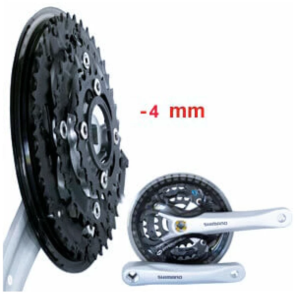 Shimano Crankstel acera 22-32-42t -4 -4 M361C222CS zilver Zilver/Zwart - Afbeelding 3