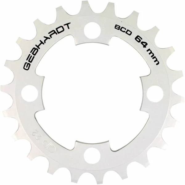 Gebhardt kettingblad 22t 4 gaats 9sp zilver Grey