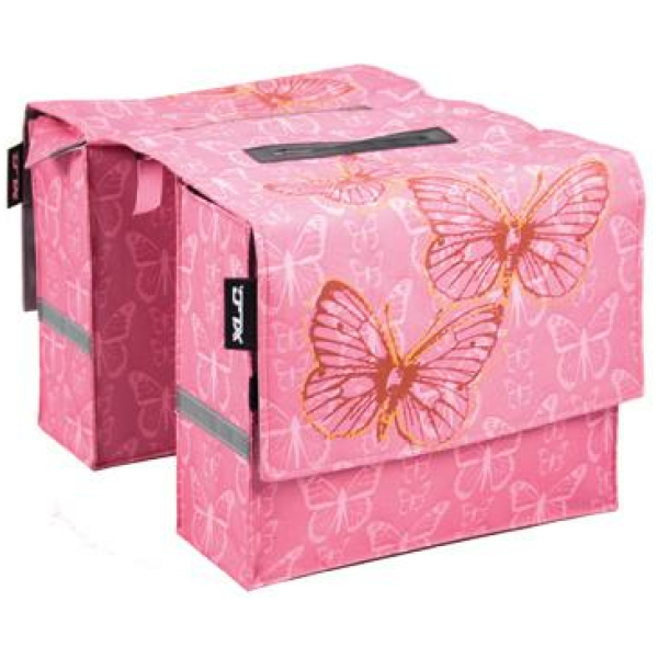 Xlc TAS KIND MAX GIRL DUBBEL BUTTERFLY ROSE Roze