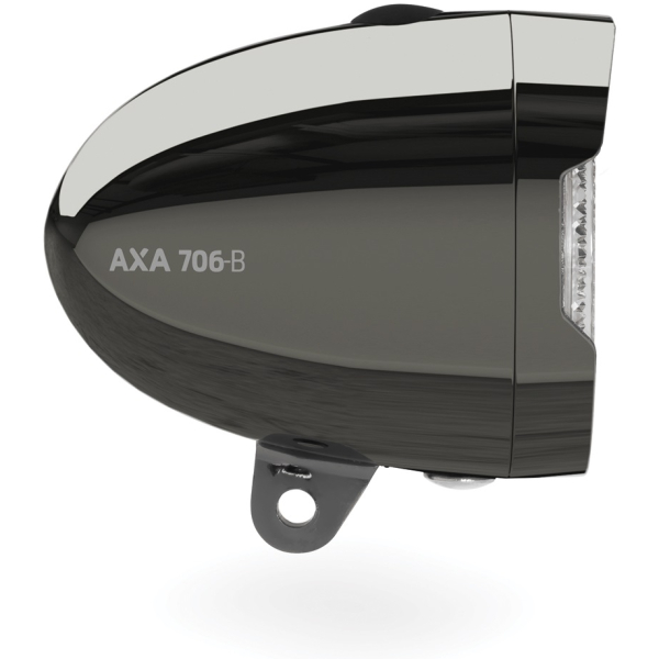 Axa koplamp 706 15 lux batt Dark Chrome
