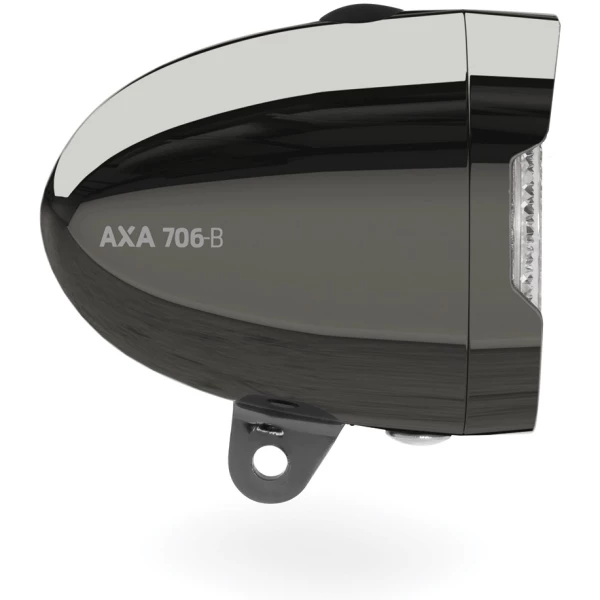 Axa koplamp 706 15 lux batt Dark Chrome