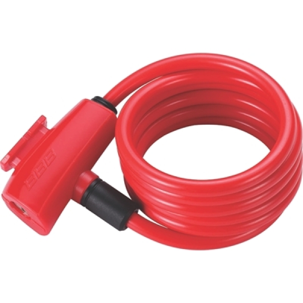 BBB BBL-61 Fietsslot QuickSafe Coil Cable Rood
