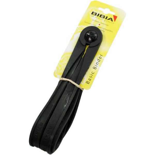 Bibia snelbinder TGS m/knop op kaart Black