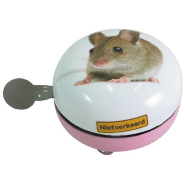 Niet Verkeerd Bel nietverkeerd ding dong 60mm muis print Wit