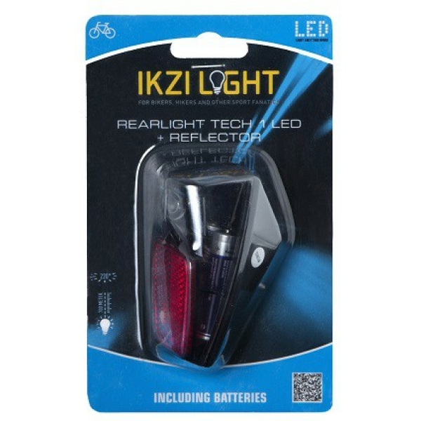 Ikzi Achterlicht spatb 1 led kaart Rood