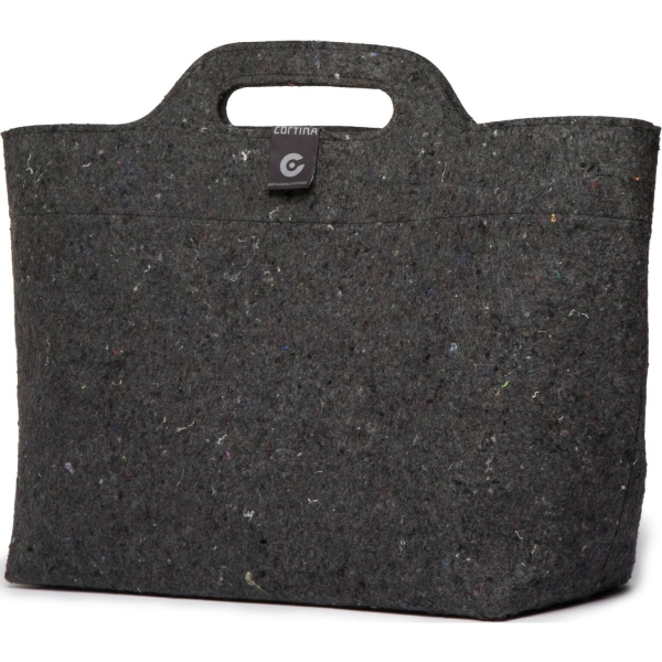 Cortina Shoppertas Sofia grijs recycled Zwart