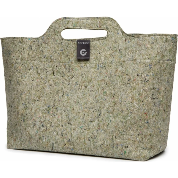 Cortina Shoppertas Sofia groen recycled Zwart