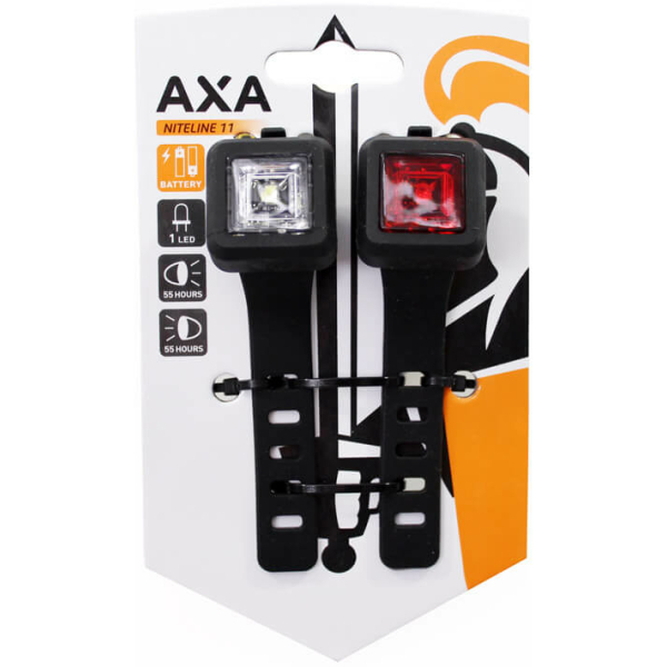 Axa LAMPSET NITELINE 11 BATT LED ZW Zwart
