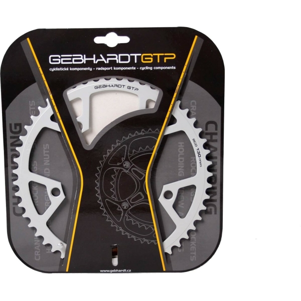 Gebhardt kettingblad 53t 5 gaats 9sp zilver Grey
