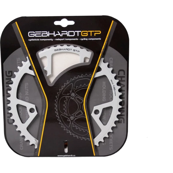 Gebhardt kettingblad 53t 5 gaats 9sp zilver Grey