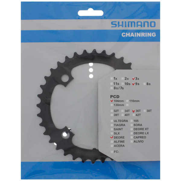 Shimano kettingblad 36t FC-M590 Black