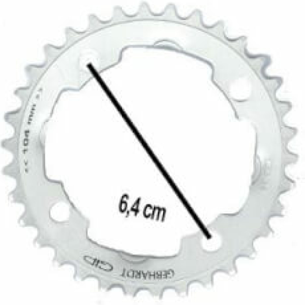 Gebhardt kettingblad 24t 4 gaats 9sp zilver Grey
