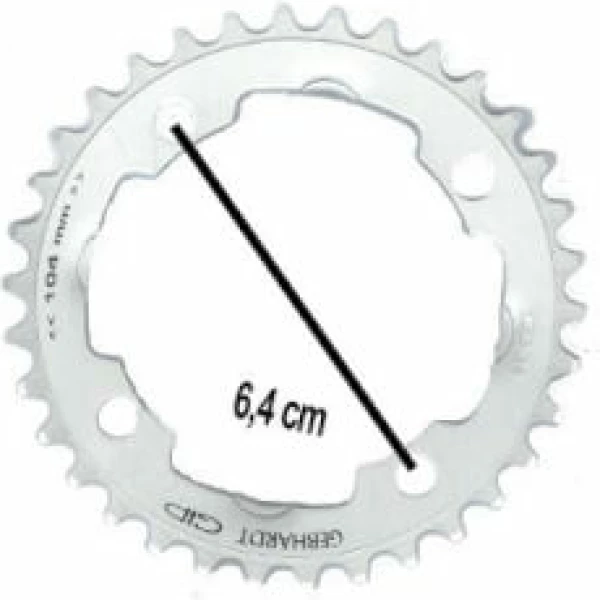 Gebhardt kettingblad 24t 4 gaats 9sp zilver Grey