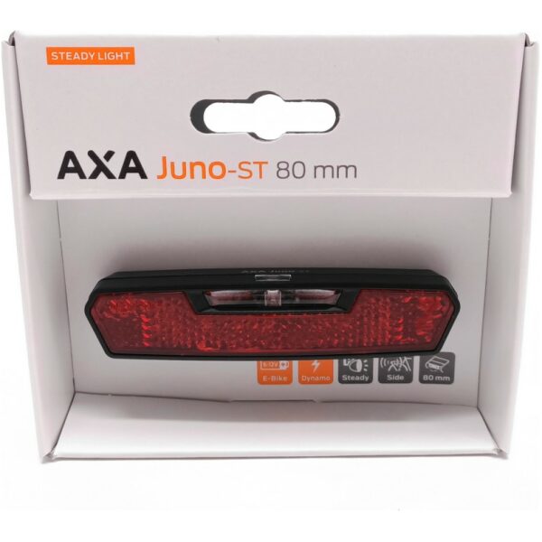Axa ACHTERLICHT JUNO BATTERY AUTO OFF LED ZW Zwart