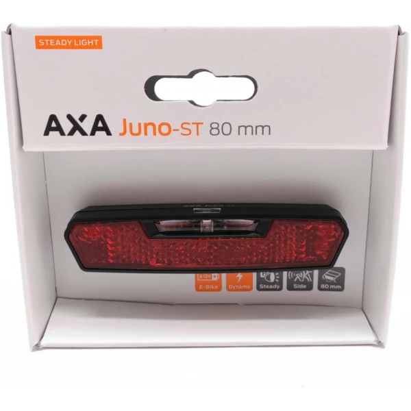 Axa ACHTERLICHT JUNO BATTERY AUTO OFF LED ZW Zwart