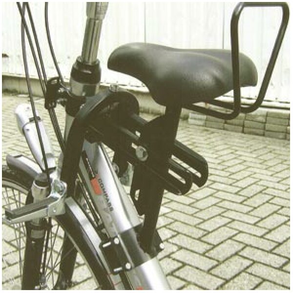 Merkloos Zadel kinderzitje op buis damesfiets Black