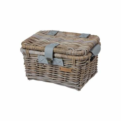 Basil MAND BAS ROTAN DENTON S M/DEKSEL GRIJS Grey - Afbeelding 3