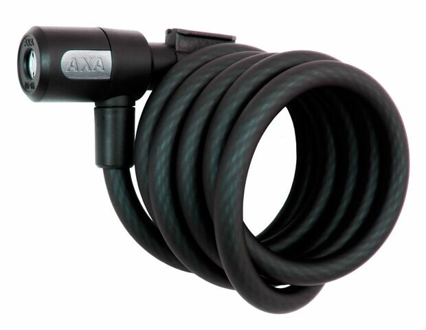 Axa SLOT KABEL RESOLUTE 180X12 M/HOUDER ZW Zwart - Afbeelding 2