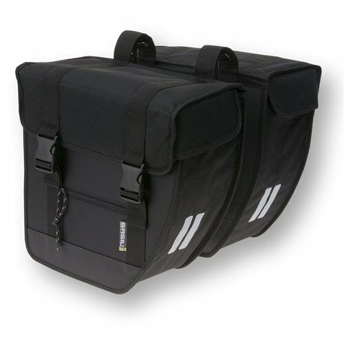 Basil fietstas dubbel Tour 26L Zwart
