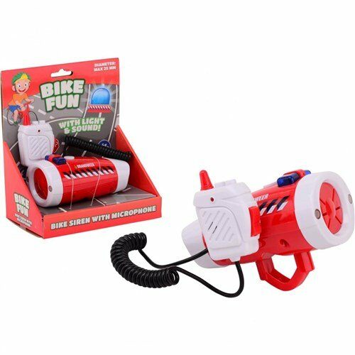 Merkloos HOORN KIND SIRENE MICROFOON BRANDWEER Rood/Wit