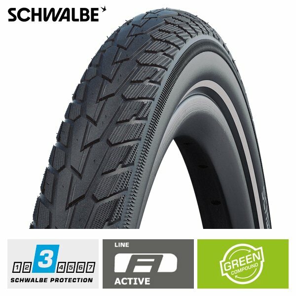 Schwalbe BUB 22X175 SC R ROAD CRUISER KG ZW Zwart - Afbeelding 2