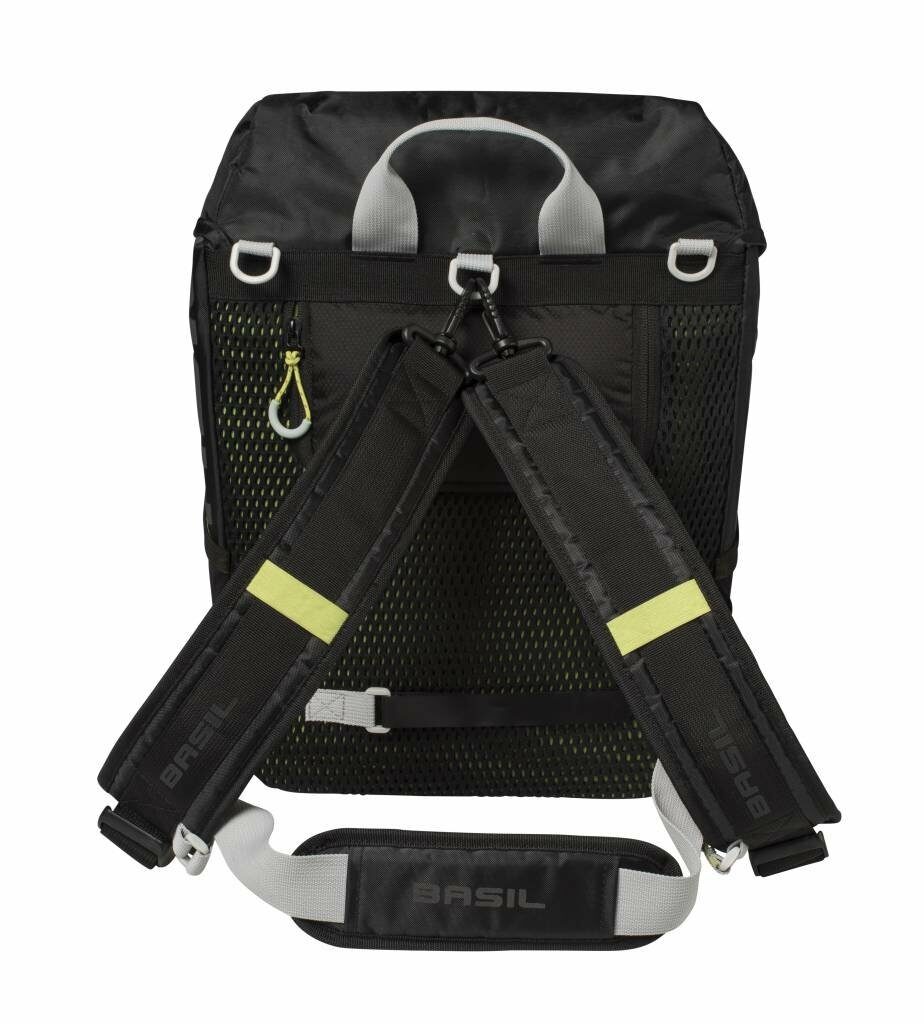 Basil rugtas Miles daypack Black Lime - Afbeelding 4
