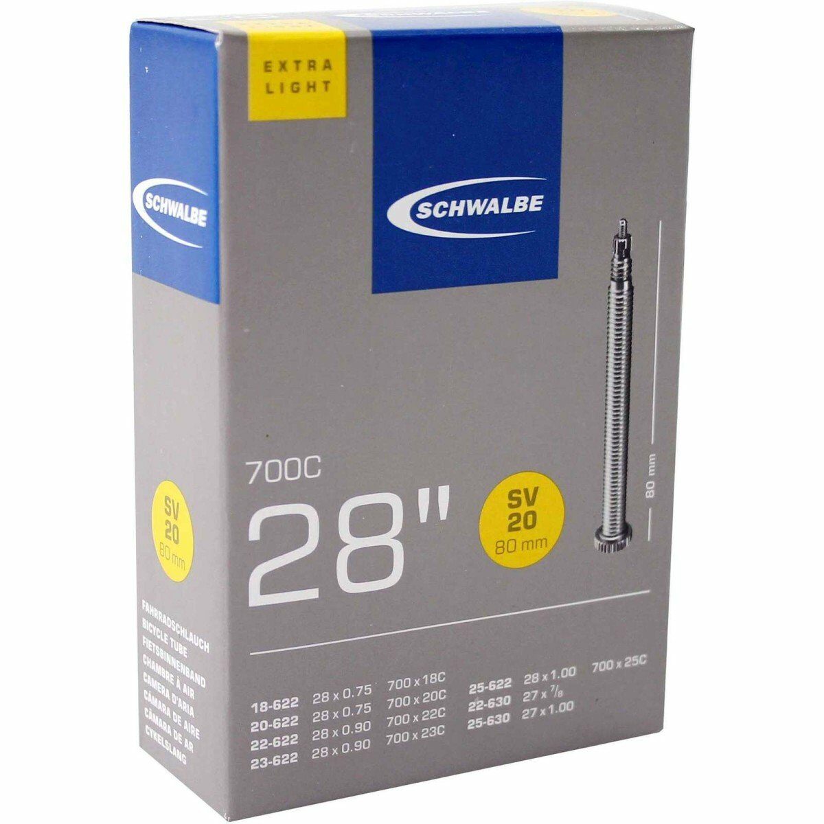 Schwalbe BIB 28X3/4-1 SC SV (80) XLIGHT SV20 Zwart - Afbeelding 3